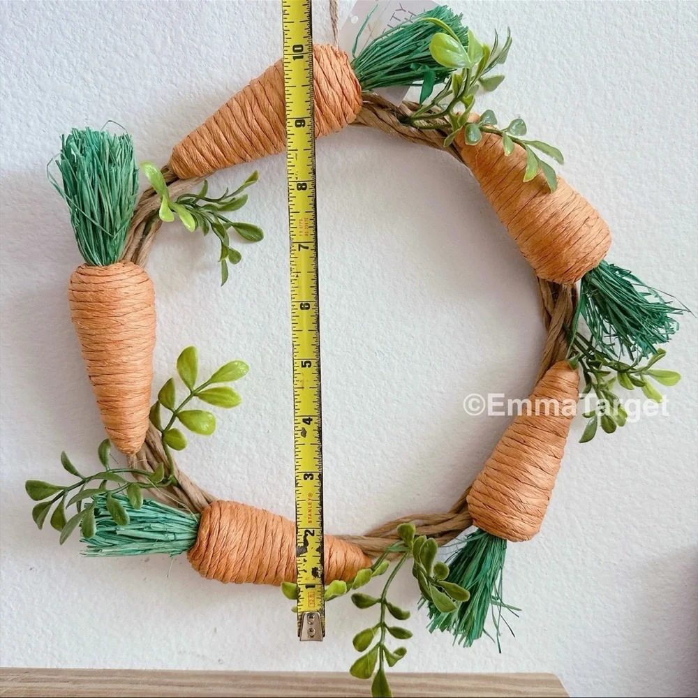 Target Bullseye Easter Wicker Carrots Wreath